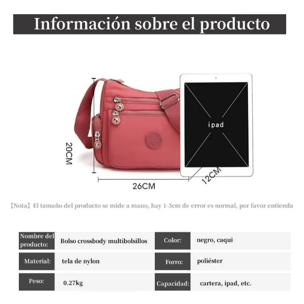 Foto 3 pulgar | Bolsa Xtellar Impermeable Dama Bolsa Cruzada Mujer Casual Bolsas