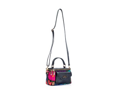 Foto 6 | Bolso Crossbody A Ángelozano De Piel Vacuna Con Telar Artesanal, Color Negro, Modelo Tania