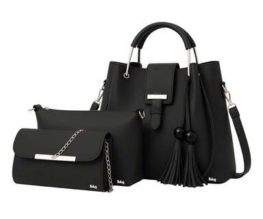 Foto 1 | Conjunto De 3 Bolsos De Lujo Para Mujer, Gran Capacidad Color Negro