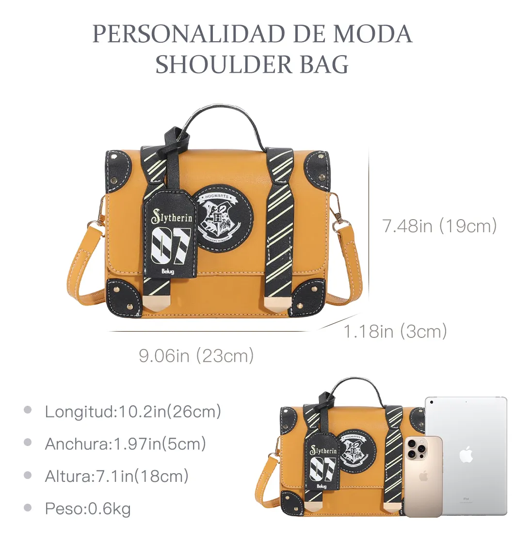Foto 4 pulgar | Color Sólido Letras Mano Bolso Belug  De Para Mujer Bandolera Moda Amarillo