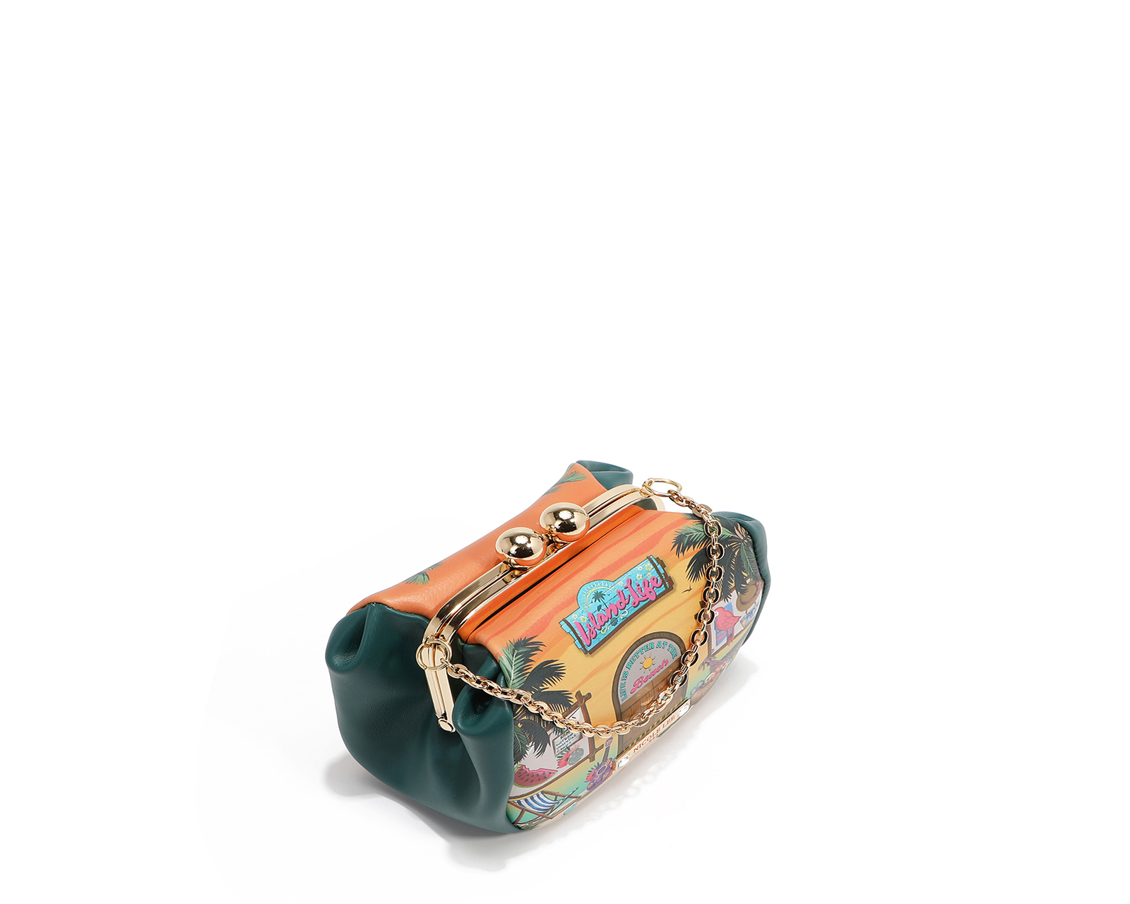 Foto 3 | Monedero Crossbody C/kiss Lock Nicole Lee Print Sunsand