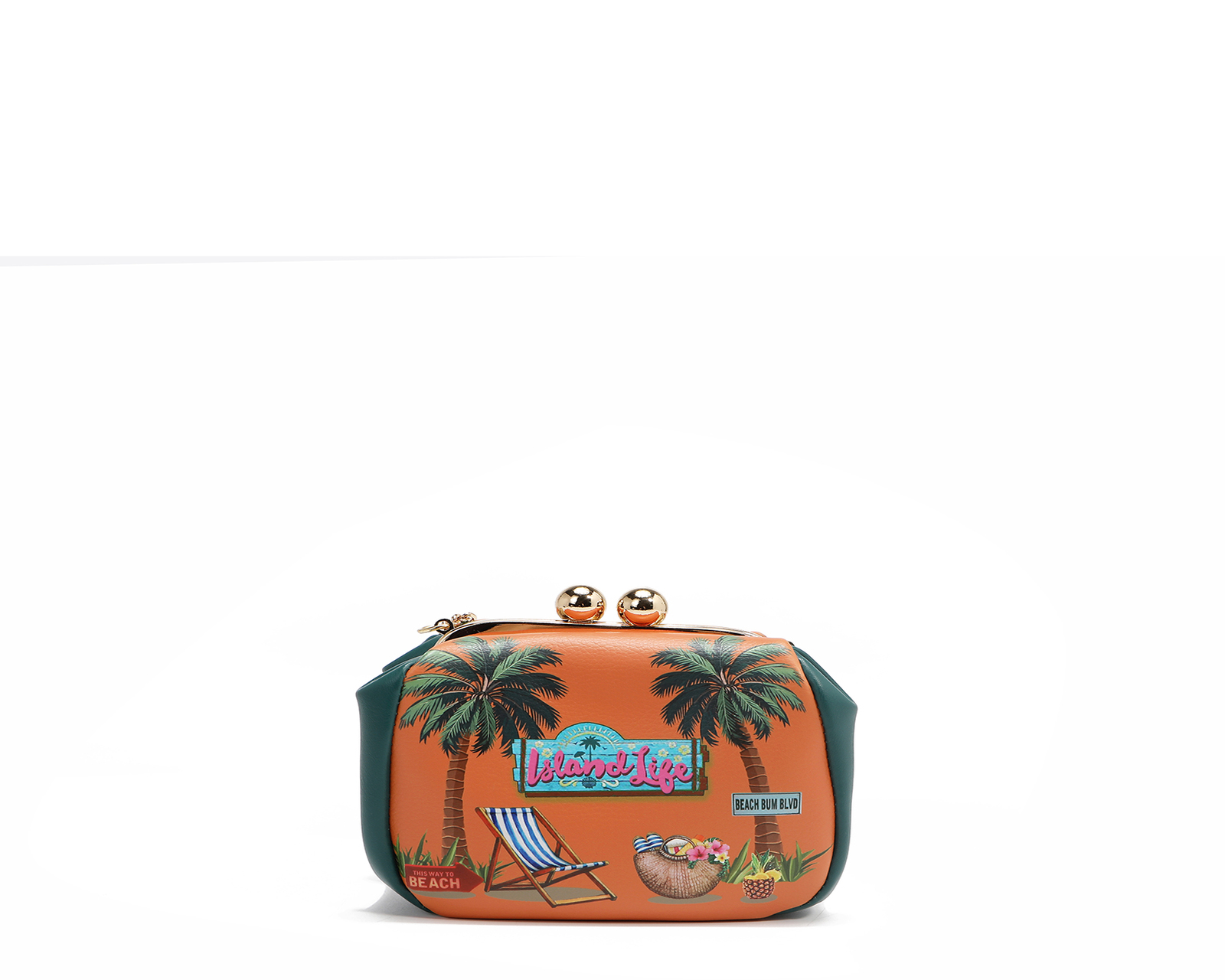 Foto 5 | Monedero Crossbody C/kiss Lock Nicole Lee Print Sunsand