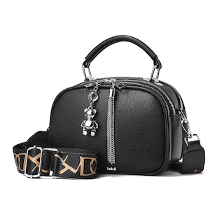Foto 1 | Bolso De Mujer De Varios Pisos Piel Lab.g, Negro