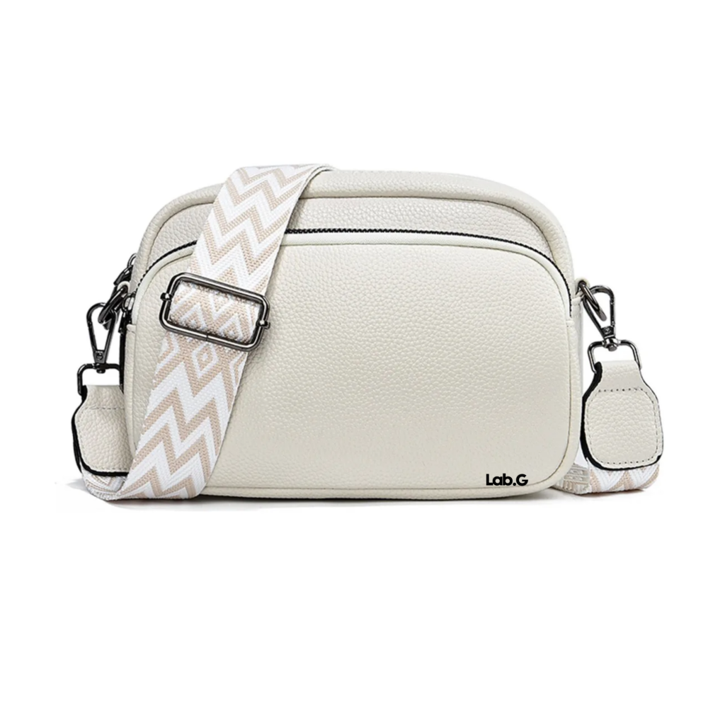 Foto 1 | Bolso De Moda De Piel Blanda Y Correas Lab.g  Blanco