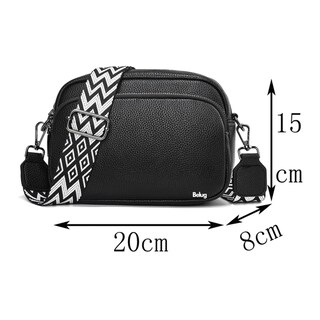 Foto 2 | Bolso De Moda De Piel Blanda Y Correas Belug, Negro