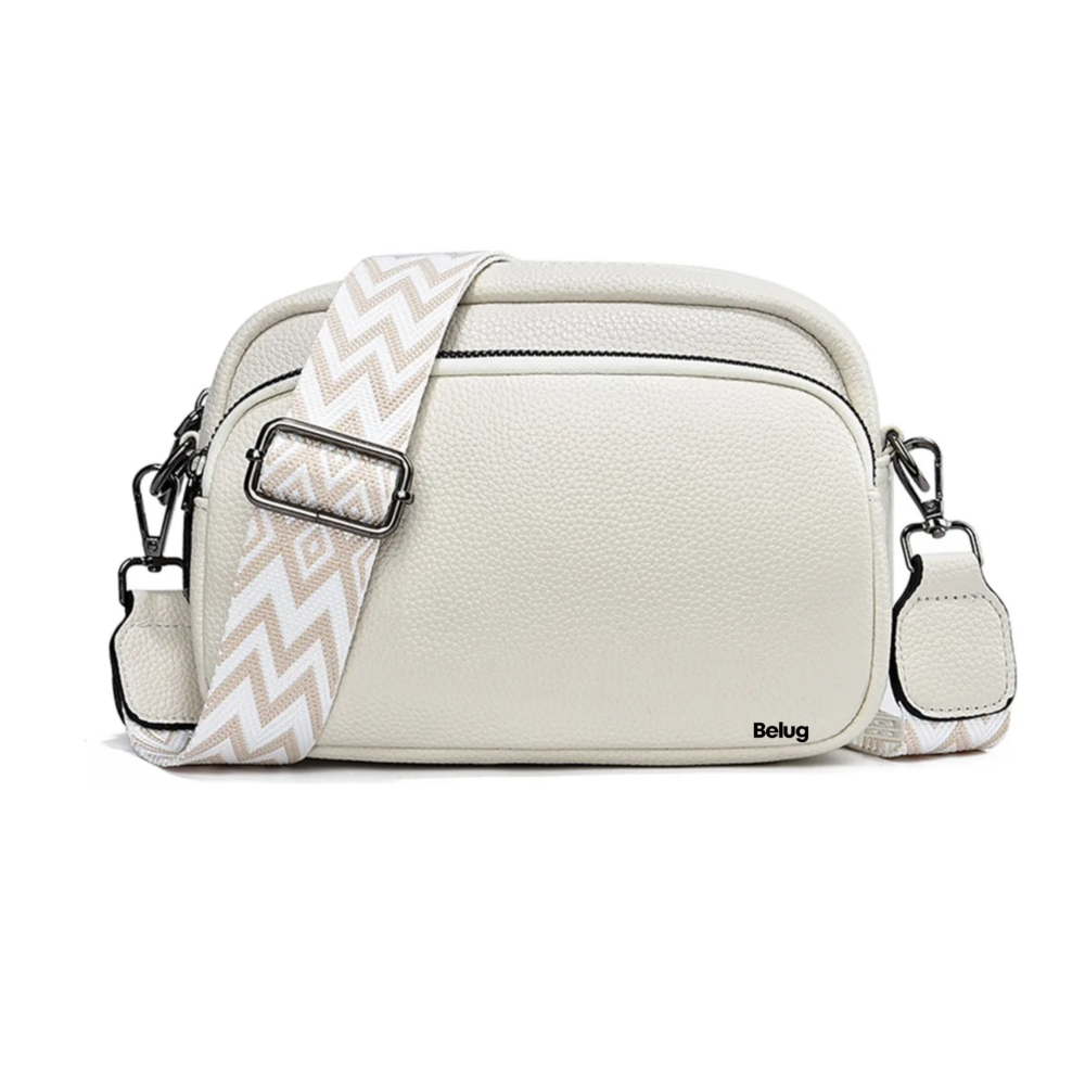 Foto 1 | Bolso De Moda De Piel Blanda Y Correas Belug  Blanco