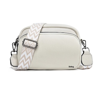 Foto 1 | Bolso De Moda De Piel Blanda Y Correas Belug Blanco