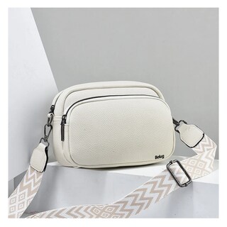 Foto 3 | Bolso De Moda De Piel Blanda Y Correas Belug Blanco