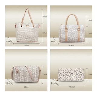 Foto 2 | Set 6 Bolsas Mujer Cartera Estampada Moda Dama Cosmetiquera Marron