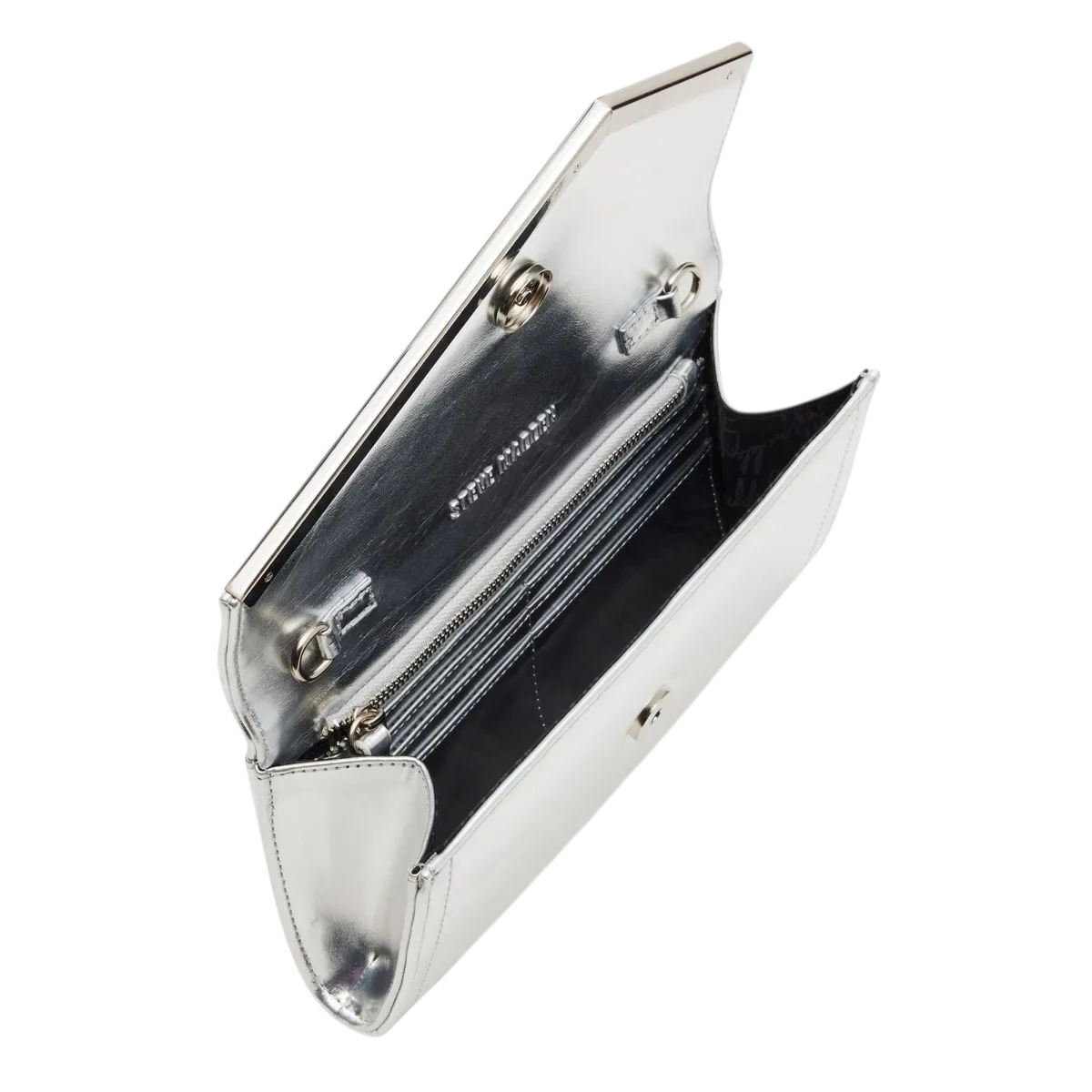 Foto 5 pulgar | Bolsa Crossbody Steve Madden Clutch Silver