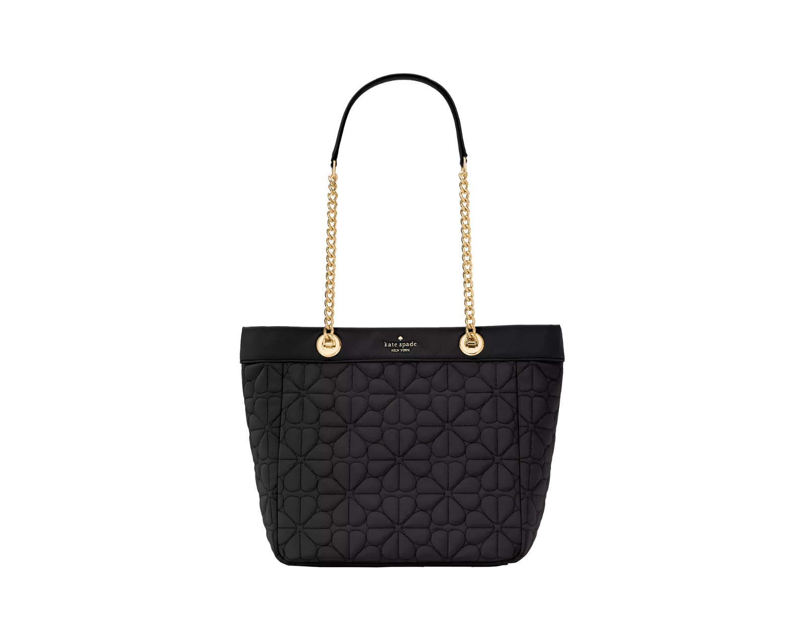 Foto 2 pulgar | Bolsa Kate Spade Flower Quilted Fabric Medium Tote Kk156 Color Negro