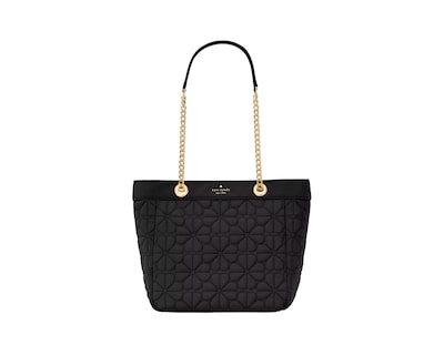 Foto 1 | Bolsa Kate Spade Flower Quilted Fabric Medium Tote Kk156 Color Negro