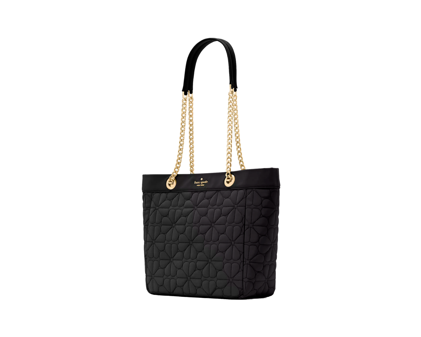 Foto 5 pulgar | Bolsa Kate Spade Flower Quilted Fabric Medium Tote Kk156 Color Negro