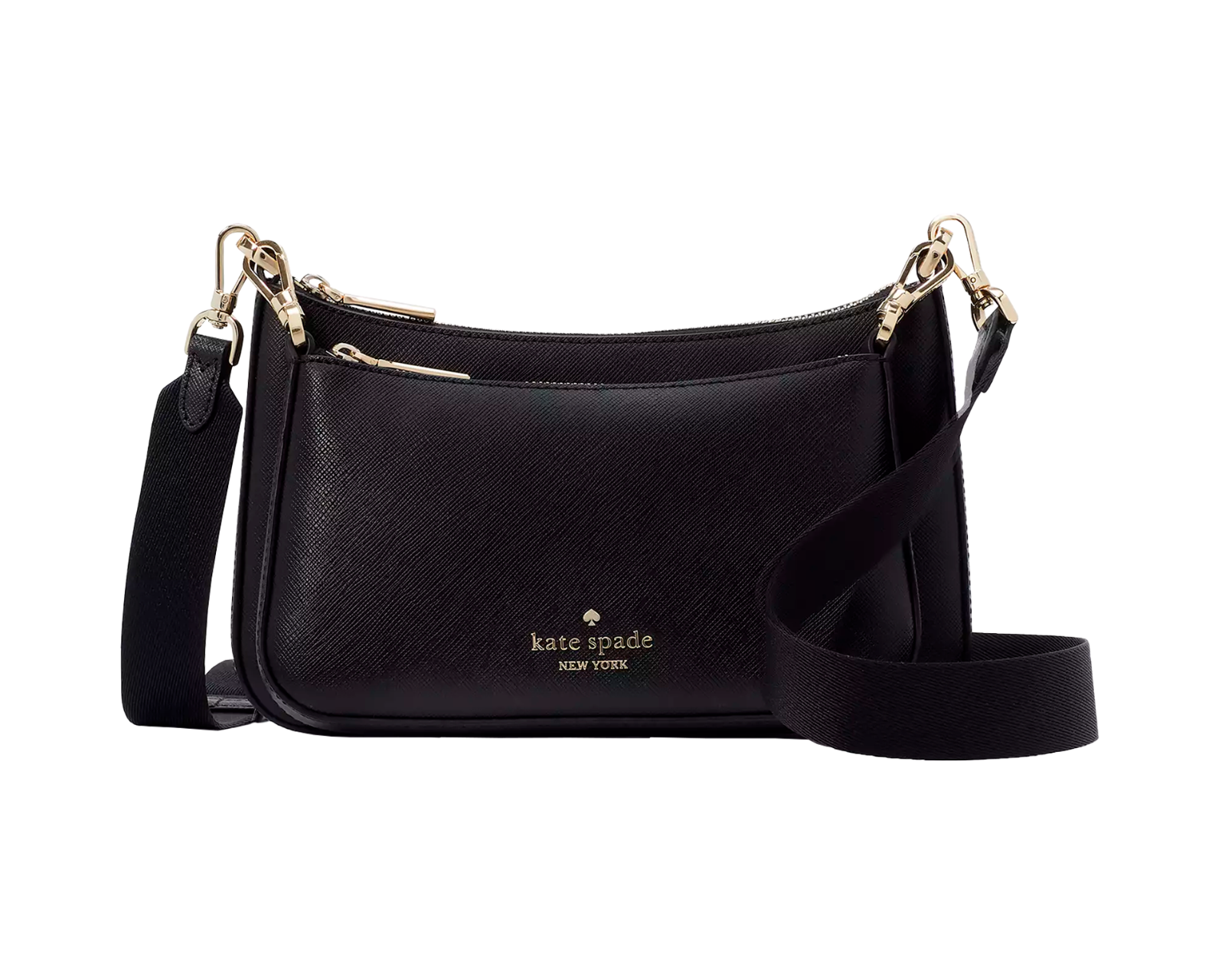 Foto 2 pulgar | Bolsa Kate Spade Duet Saffiano Leather Small Crossbody Kh757 Color Negro