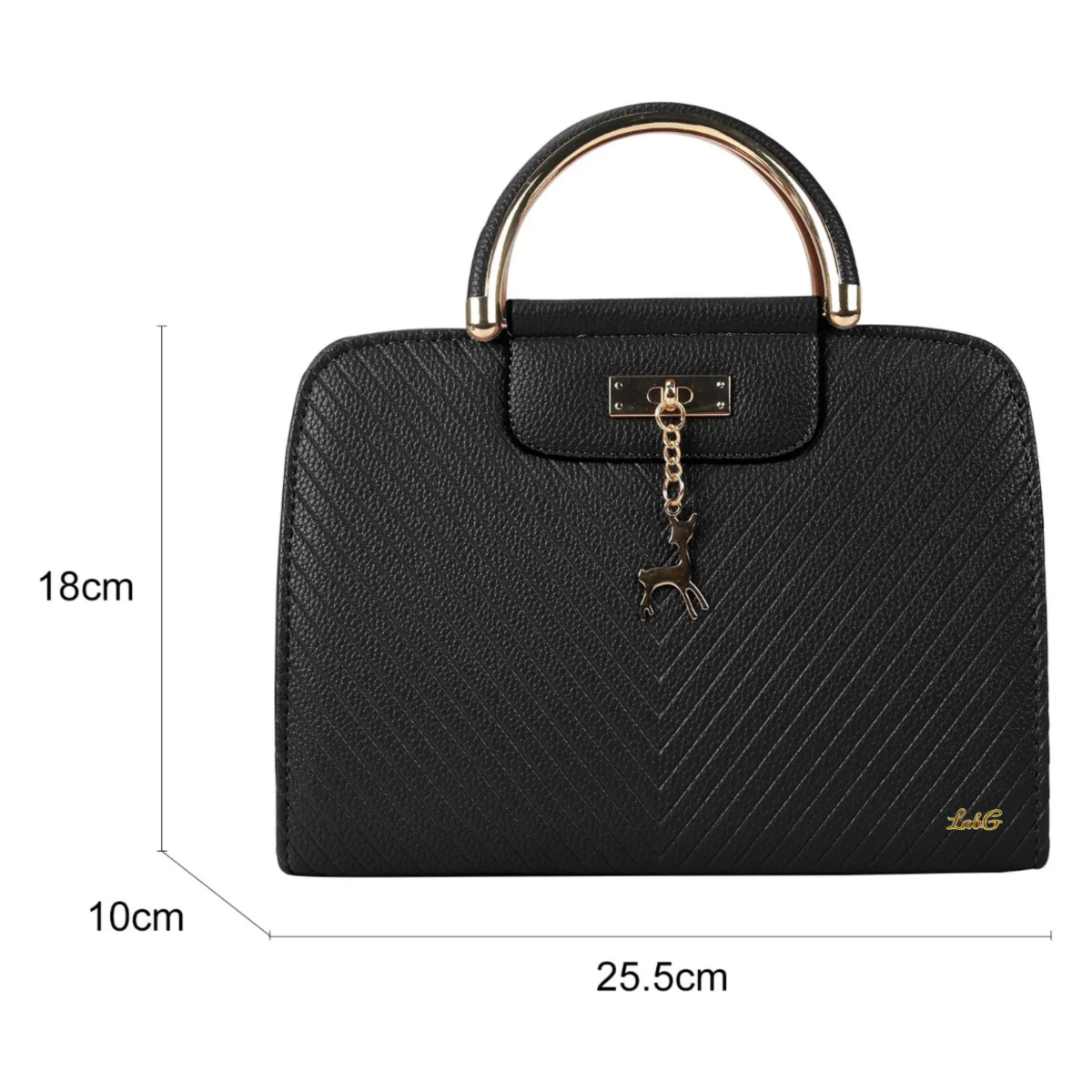 Foto 3 pulgar | Bolsa Para Mujer Crossbody  con Venadito Lab.G Negro