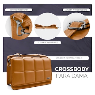 Foto 4 | Bolsa Crossbody Mensajera Dama Moda Mujer Lab.g Marrón