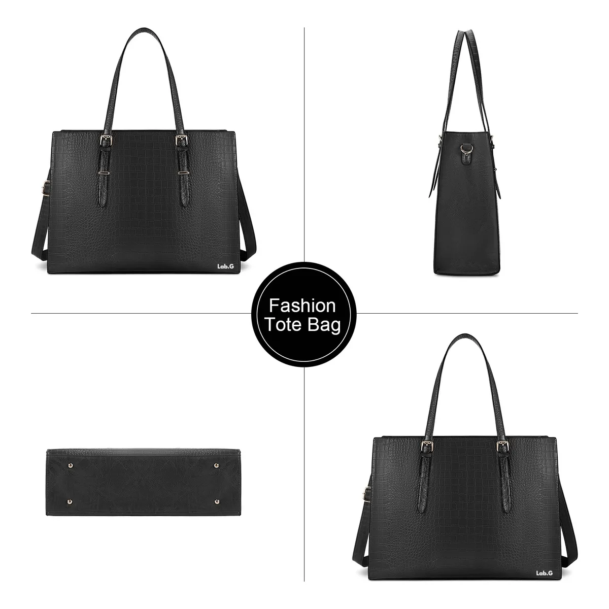 Foto 6 pulgar | Bolsa Lab.g Para Portátil Para Mujer Con Clase Bolsa De Oficina Negro