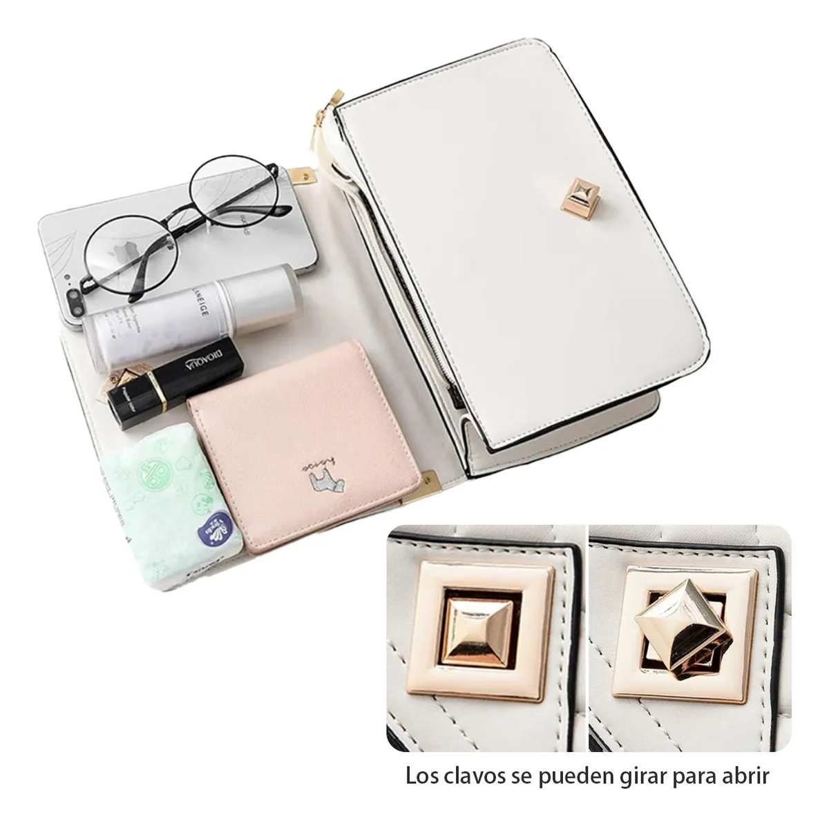 Foto 4 | Bolso Lab.g De Gran Capacidad Blanco