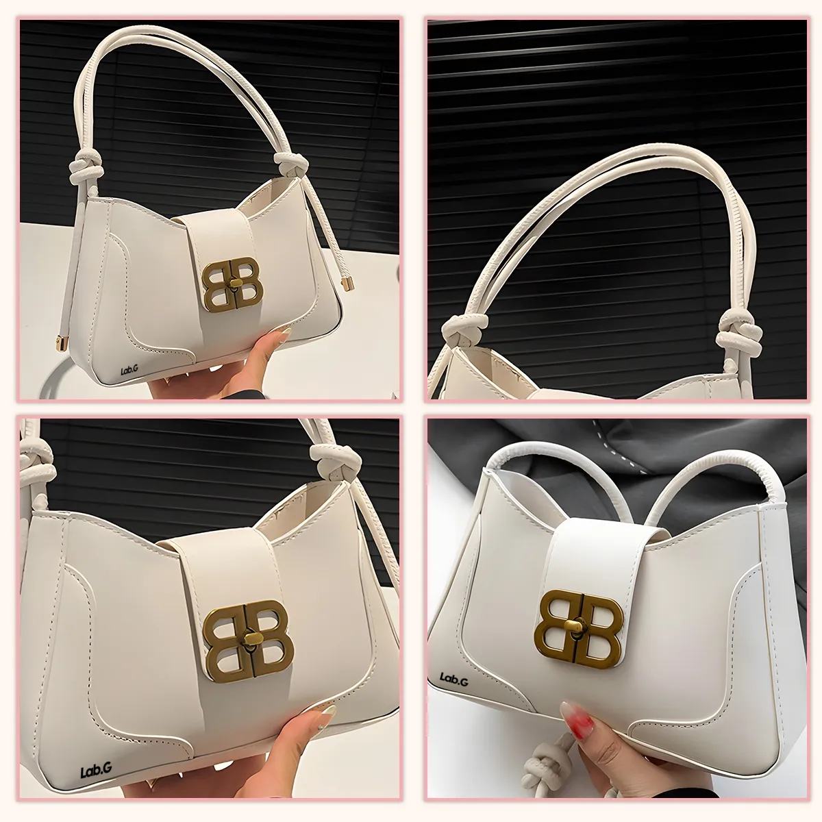 Foto 3 pulgar | Bolsas Lab.g Elegantes Para Mujer Cruzado Blanco