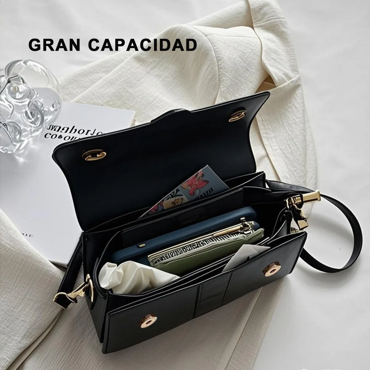 Foto 5 pulgar | Bolsas Belug Crossbody Dama Moda Impermeables Negro