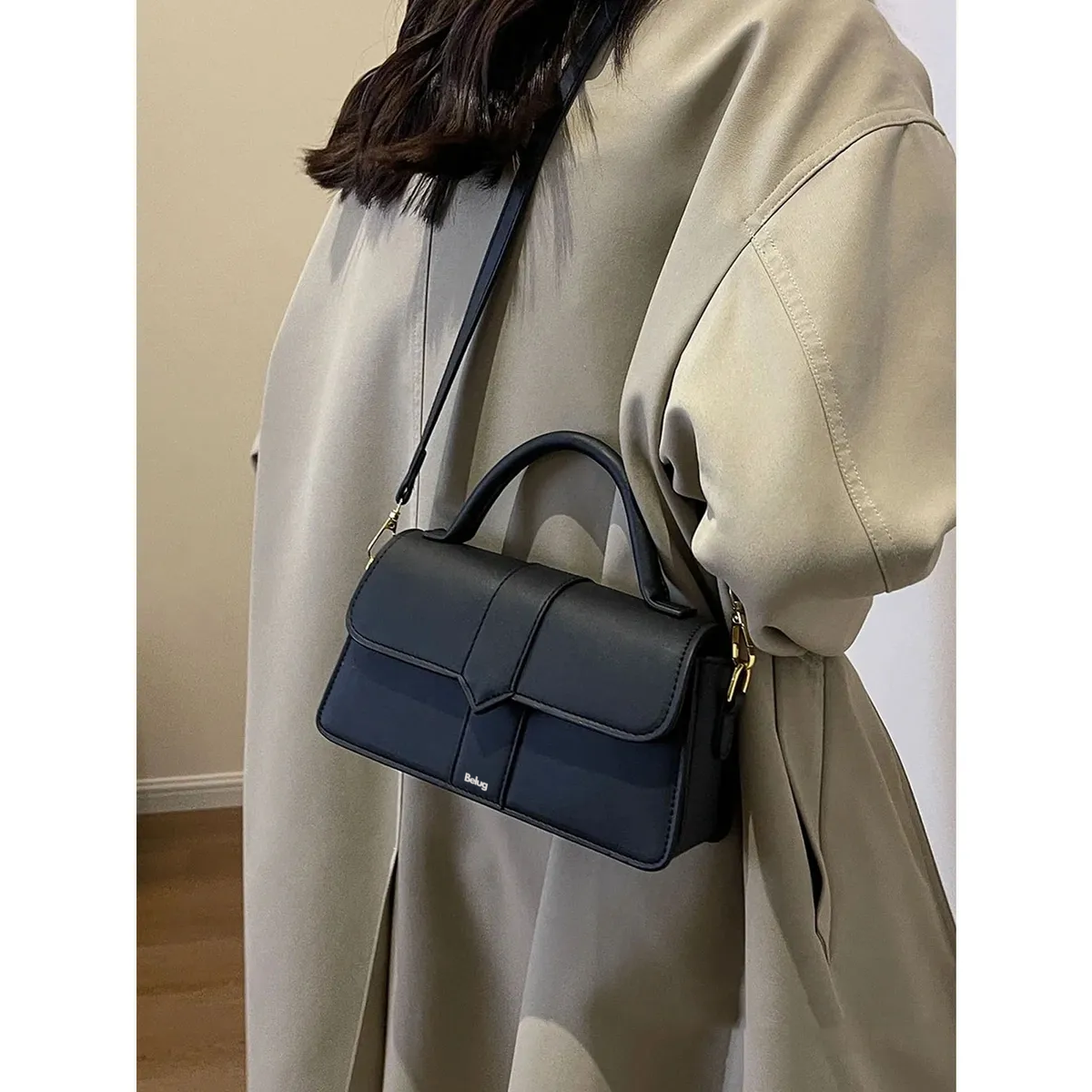 Foto 5 | Bolsas Belug Crossbody Dama Moda Impermeables Negro