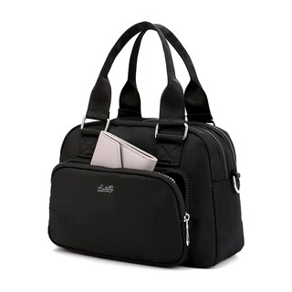 Foto 4 | Bolso De Nailon Gran Capacidad Impermeable Moda Para Mujer Lab.g Negro