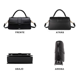 Foto 3 | Bolsas Lab.g Crossbody Dama Moda Impermeables Negro