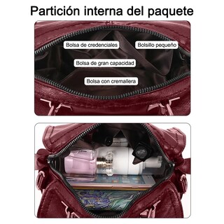Foto 2 | Moda Una Bolsa Belug De Hombro Bolsa Crossbody Bolsa De Mujer Color Vino