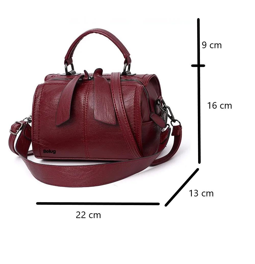 Foto 6 pulgar | Moda Una Bolsa Belug De Hombro Bolsa Crossbody Bolsa De Mujer Color Vino