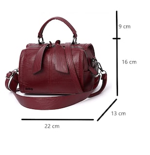 Foto 5 | Moda Una Bolsa Belug De Hombro Bolsa Crossbody Bolsa De Mujer Color Vino