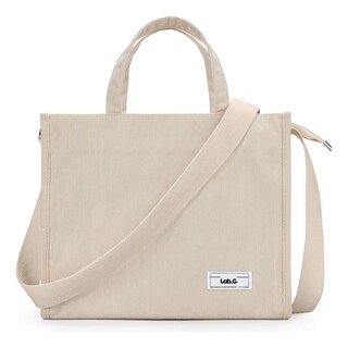 Foto 4 | Bolso De Moda Lab.g Cercanías Para Mujer Bolso De Pana Casual Creamy White