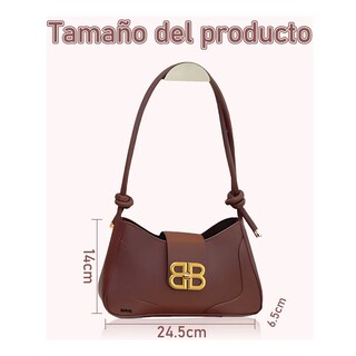 Foto 4 | Bolsas Belug Elegantes Para Mujer Cruzado Marron Oscuro