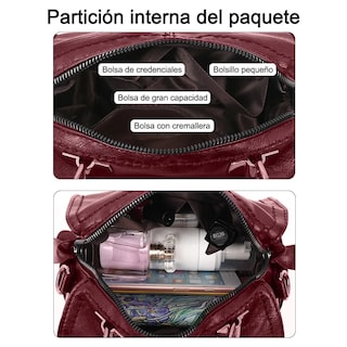 Foto 3 | Moda Una Bolsa Lab.g De Hombro Bolsa Crossbody Bolsa De Mujer Color Vino
