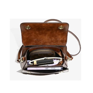 Foto 4 | Bolsa Crossbody Lab.g Pequeña De Hombro Marron Oscuro
