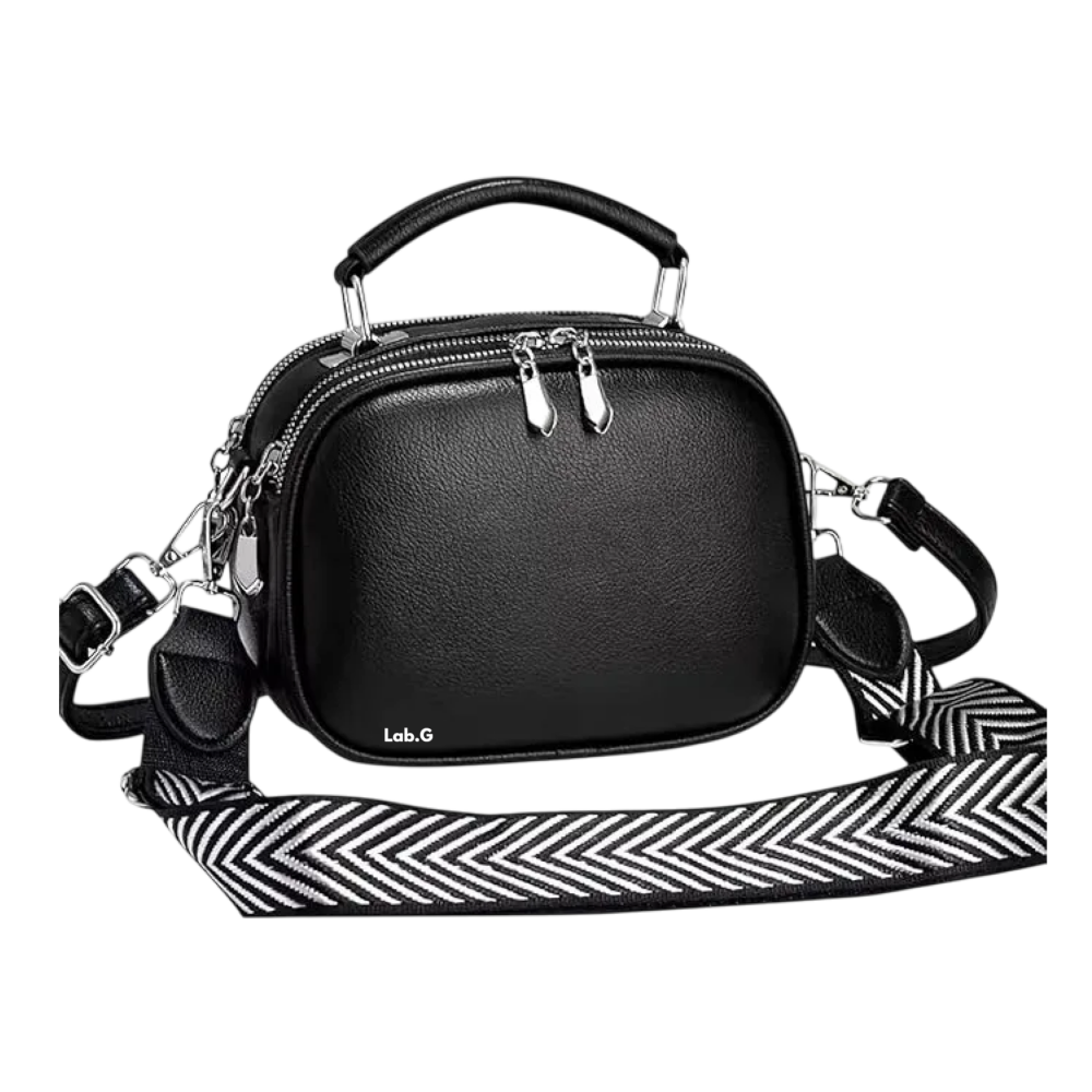 Foto 2 pulgar | Mujer Bolso De Hombro Lab.g Popular Con 2 Correas Para Hombros Negro Correa Negro Blanco