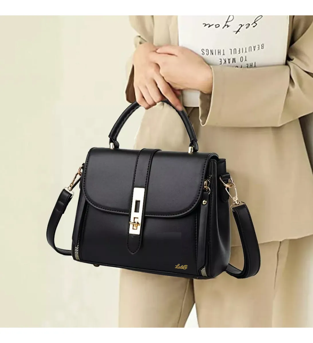 Foto 6 pulgar | Bolsa Mujer Impermeable Crossbody Bandolera Lab.g Negro