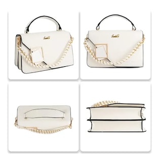 Foto 2 | Bolsa De Hombro Elegante Crossbody De Dama, Cadena Lab.g Blanco