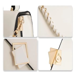 Foto 4 | Bolsa De Hombro Elegante Crossbody De Dama, Cadena Lab.g Blanco