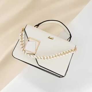 Foto 5 | Bolsa De Hombro Elegante Crossbody De Dama, Cadena Lab.g Blanco