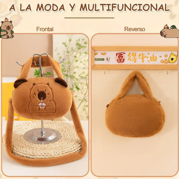 Foto 5 pulgar | Xtellar Elegante Bolsa Tote Para Mujer Capibara Crossbody Moda Versátil