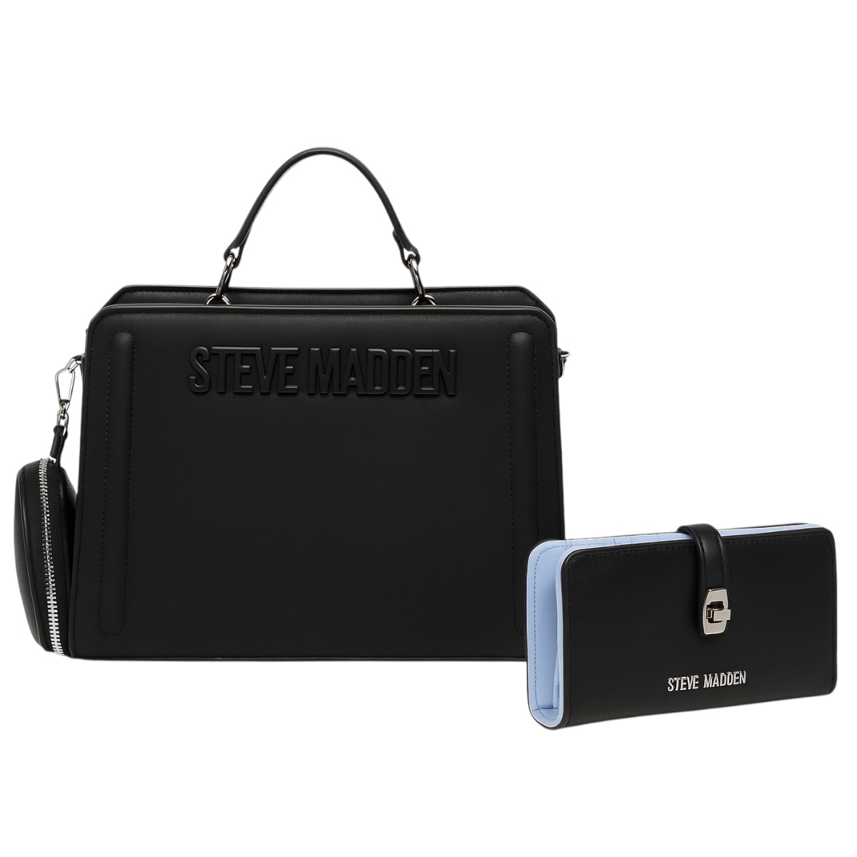 Foto 2 pulgar | Bolsa Steve Madden Bevelyn Black + Cartera Steve Madden