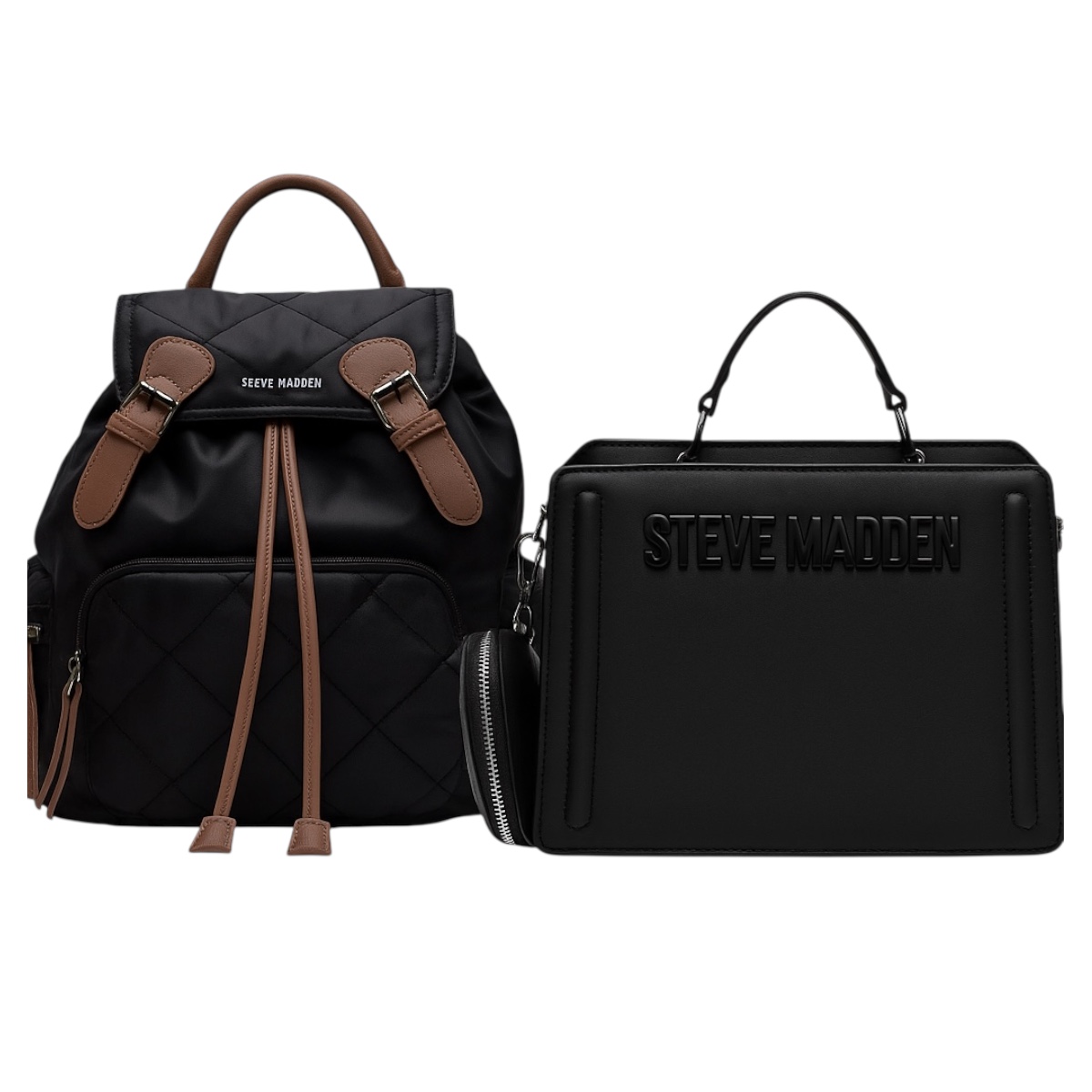 Foto 2 pulgar | Bolsa Steve Madden Bevelyn Black + Backpack Solly Black
