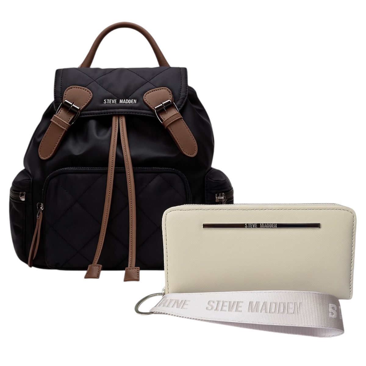 Foto 2 pulgar | Bolsa Steve Madden Bevelyn Black + Cartera Steve Madden