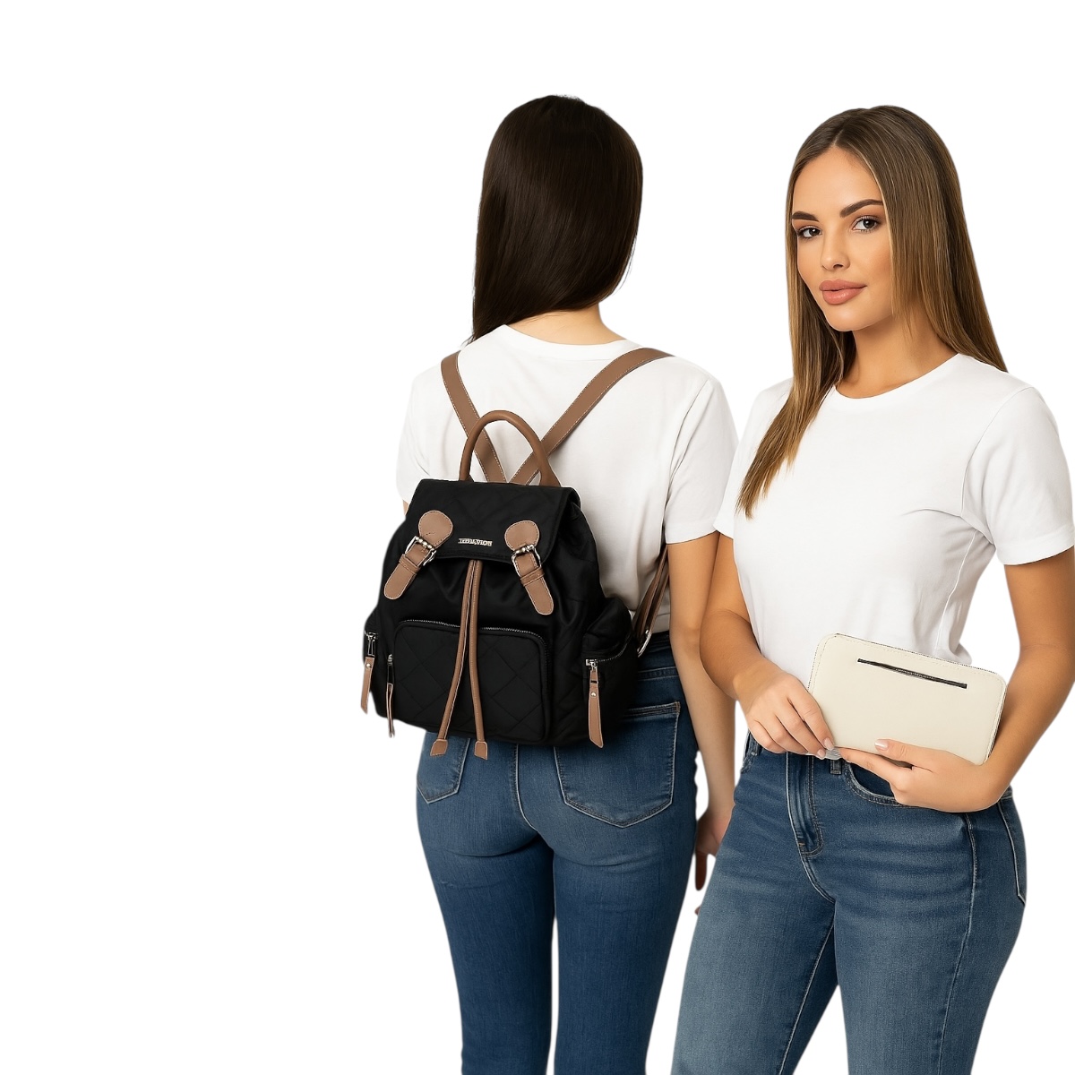 Foto 2 | Bolsa Steve Madden Bevelyn Black + Cartera Steve Madden