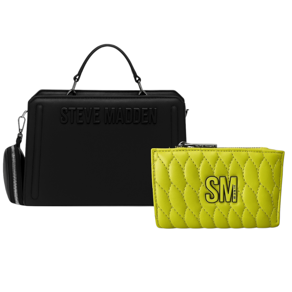Foto 2 pulgar | Bolsa Steve Madden Bevelyn Black + Cartera Steve Madden