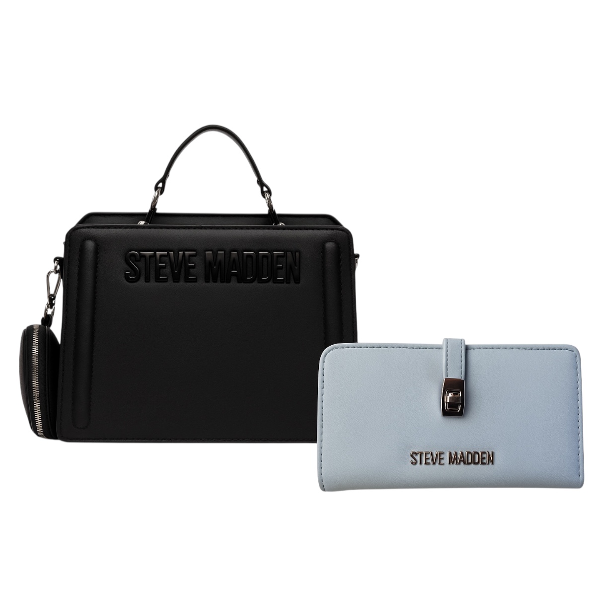 Foto 2 pulgar | Bolsa Steve Madden Bevelyn Black + Cartera Steve Madden