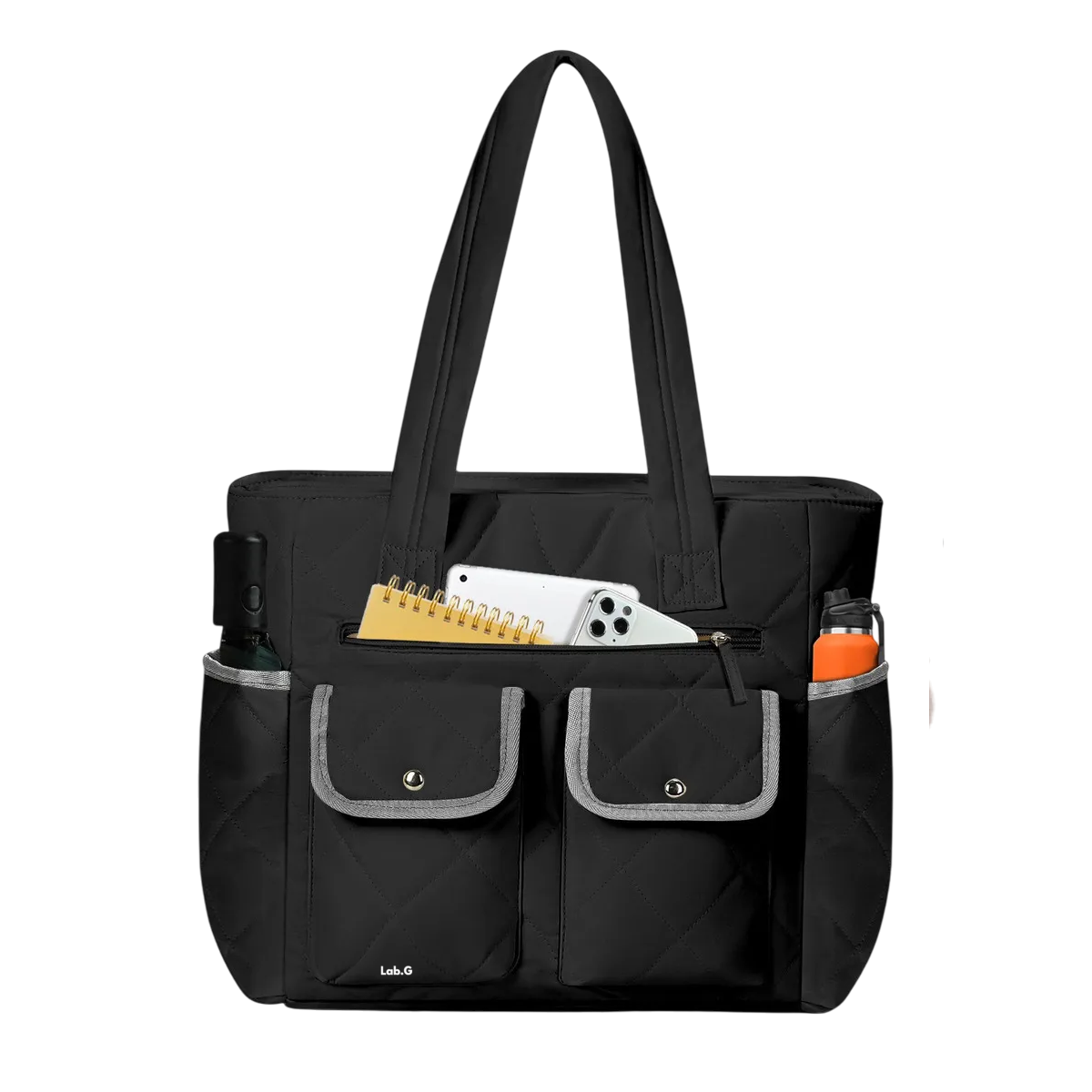Foto 1 | Bolsas Lab.g Para Dama Múltiples Bolsillos Tela Lisa Negro