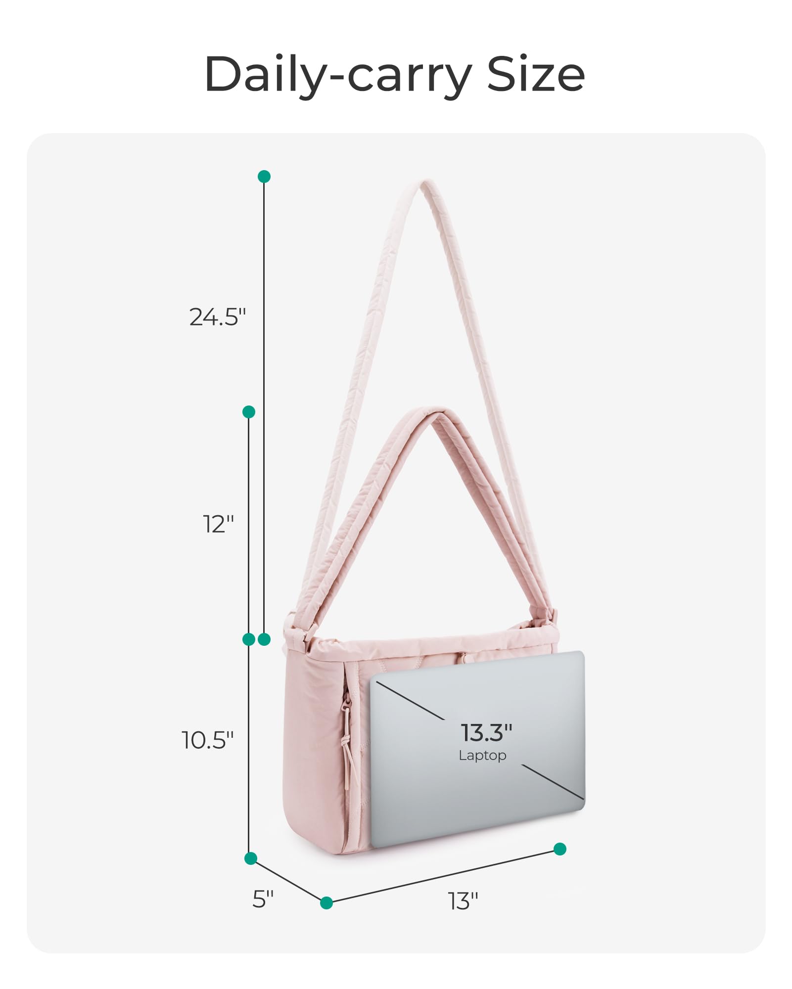 Foto 7 pulgar | Bolso Bagsmart Pequeño Acolchado Impermeable Para Mujer - Venta Internacional.