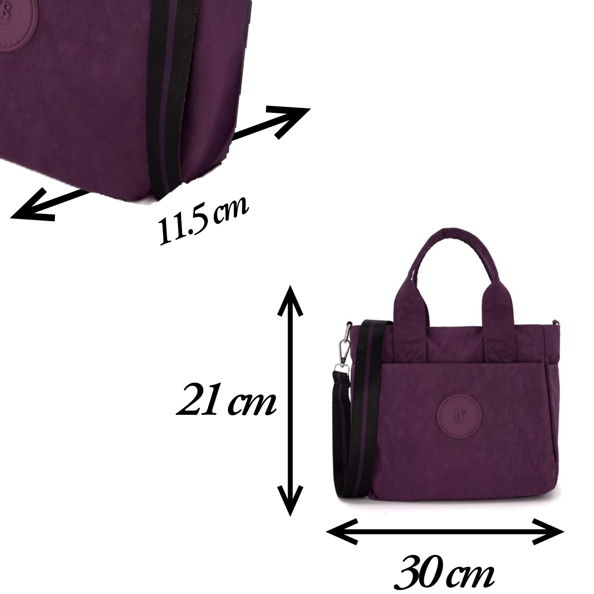 Foto 6 pulgar | Bolsa Tote Bag Cruzada y de Mano Zomilux Púrpura para Mujer