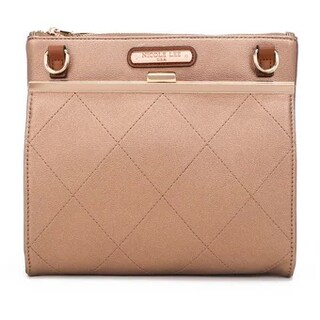 Foto 2 | Bolsa Cruzada Nicole Lee Con Broche Frontal-bronce